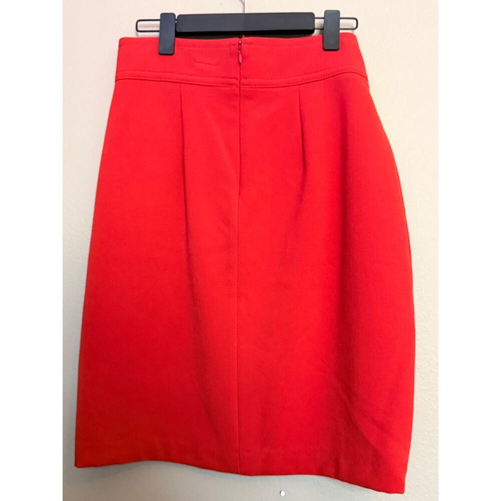 Ann Taylor Women’s Pencil Straight Front Slit Knee Length Skirt Red Size 8 - Picture 3 of 14